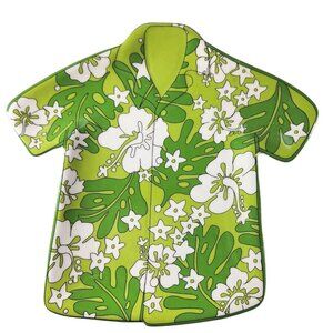Hawaiian Shirt Ceramic trinket Dish green By Bella Casa By Ganz key holder candy